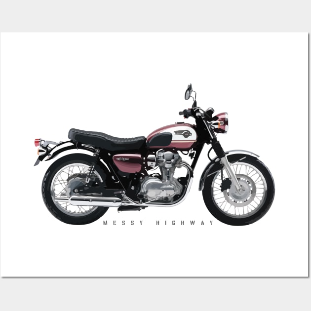 Kawasaki W800 15 red, sn Wall Art by MessyHighway